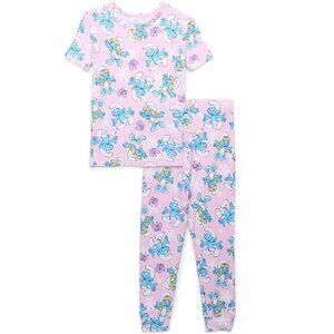 Smurfs Pink 2 Piece Viscose Pajama Set Toddler Girl SIZE 3T NEW